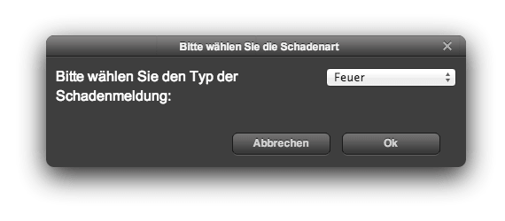Dialoge des RiskViewers Schadensmanagement